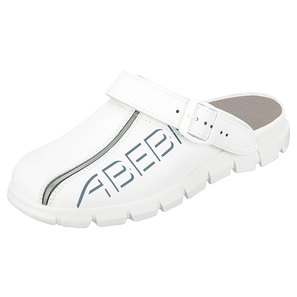7310 Abeba Clog weiß mit Aufdruck OB