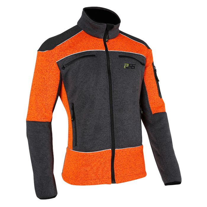 907PSS Faserstrickjacke X-Treme Arctic orange-grau