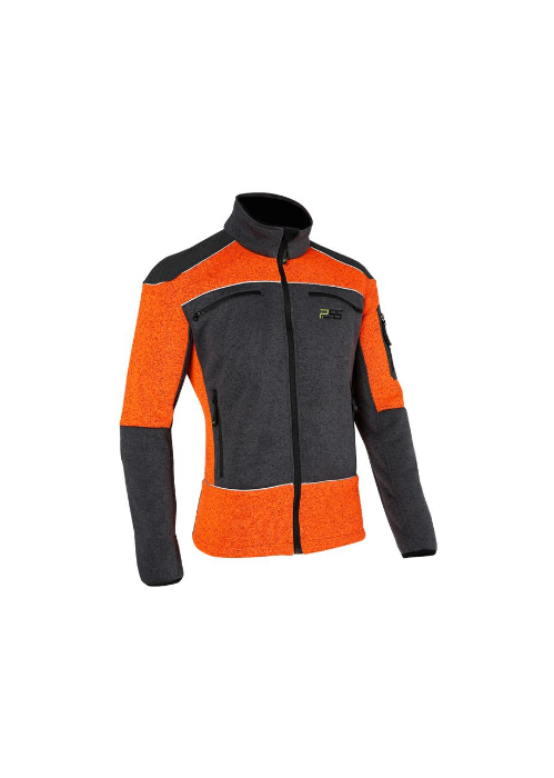 907PSS Faserstrickjacke X-Treme Arctic orange-grau
