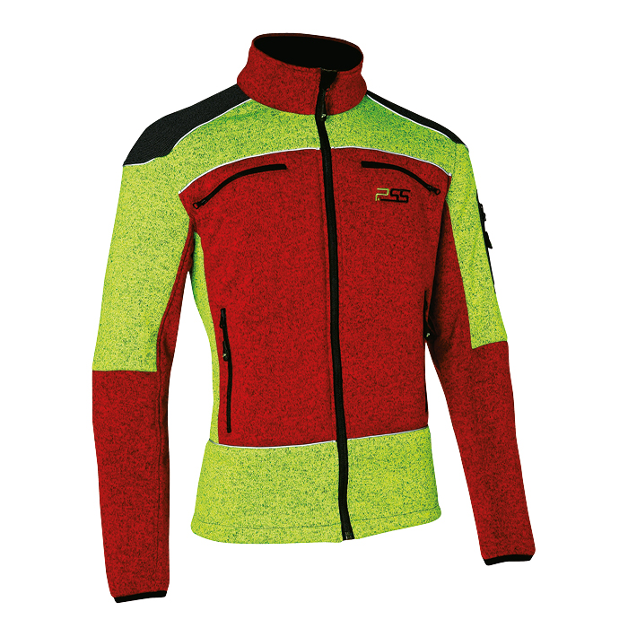 807PSS Faserstrickjacke X-Treme Arctic rot-gelb