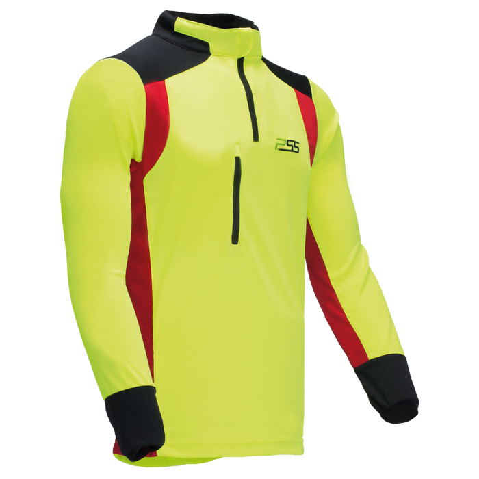 802PSS Funktionsshirt Langarm X-treme Skin, rot-gelb