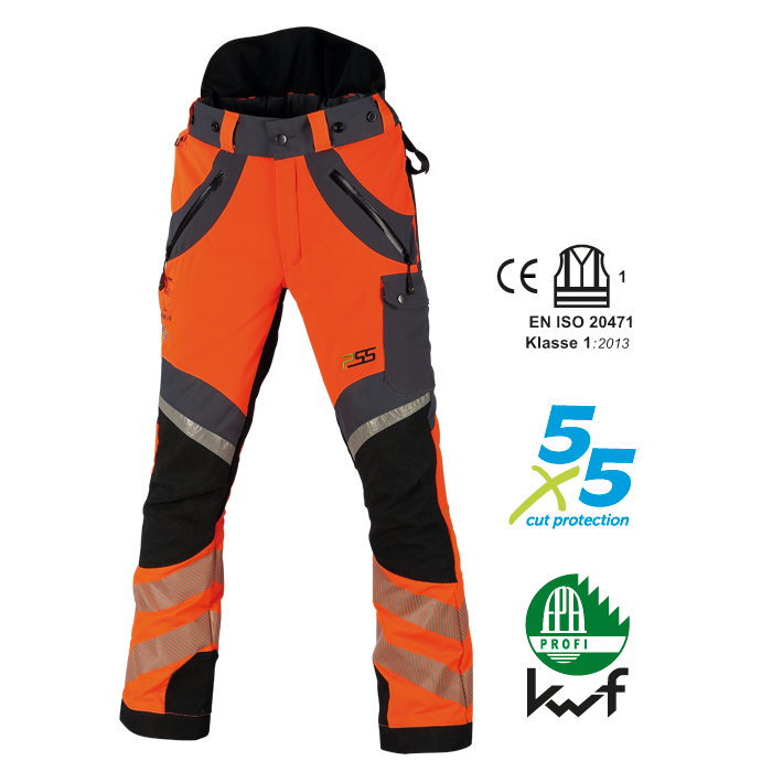 PSS Schnittschutzhose X-treme Air 5x5 HiVis orange-grau