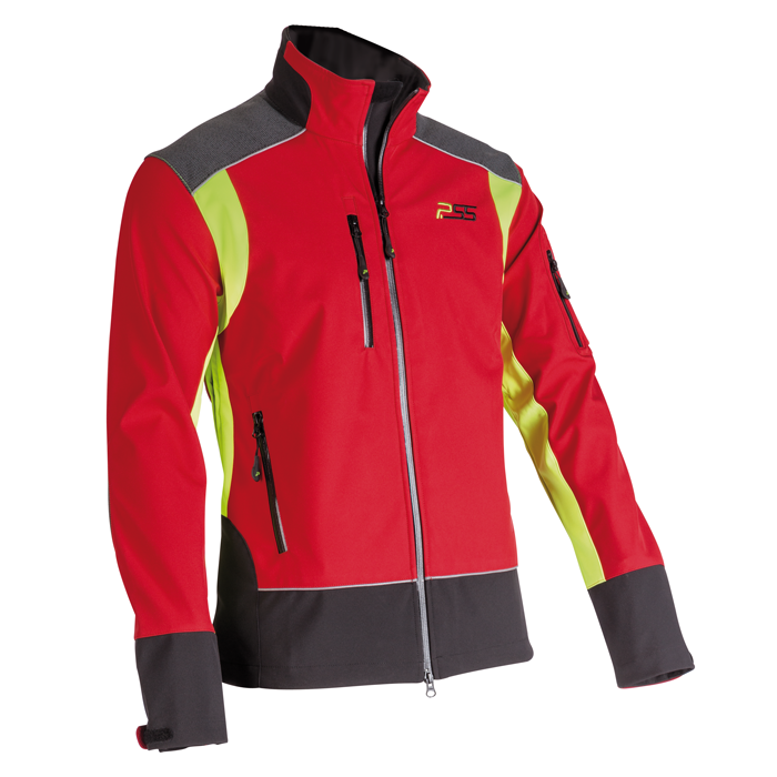 804PSS Softshelljacke X-treme Shell rot-gelb