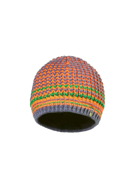 91000PSS Strickmütze orange-grau
