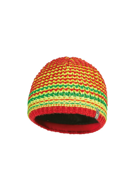 81000PSS Strickmütze rot-gelb