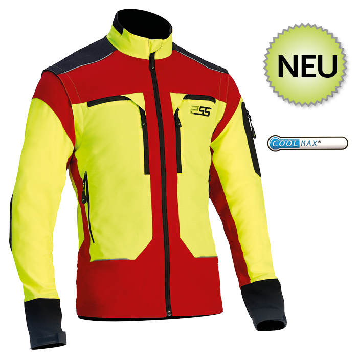 803PSS Stretchjacke X-treme Vario rot-gelb