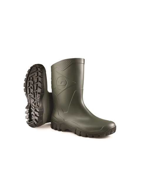 7-3101 Dunlop Gummistiefel Dee, kurz, grün, ohne Kappe