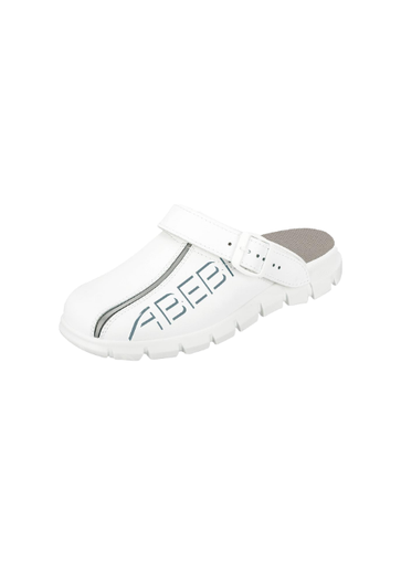 7310 Abeba Clog weiß mit Aufdruck OB