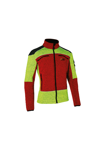 807PSS Faserstrickjacke X-Treme Arctic rot-gelb