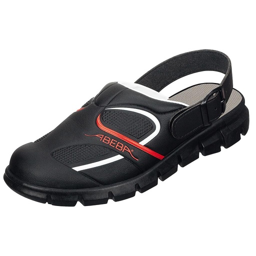 7332 Abeba Clog schwarz/ rot OB